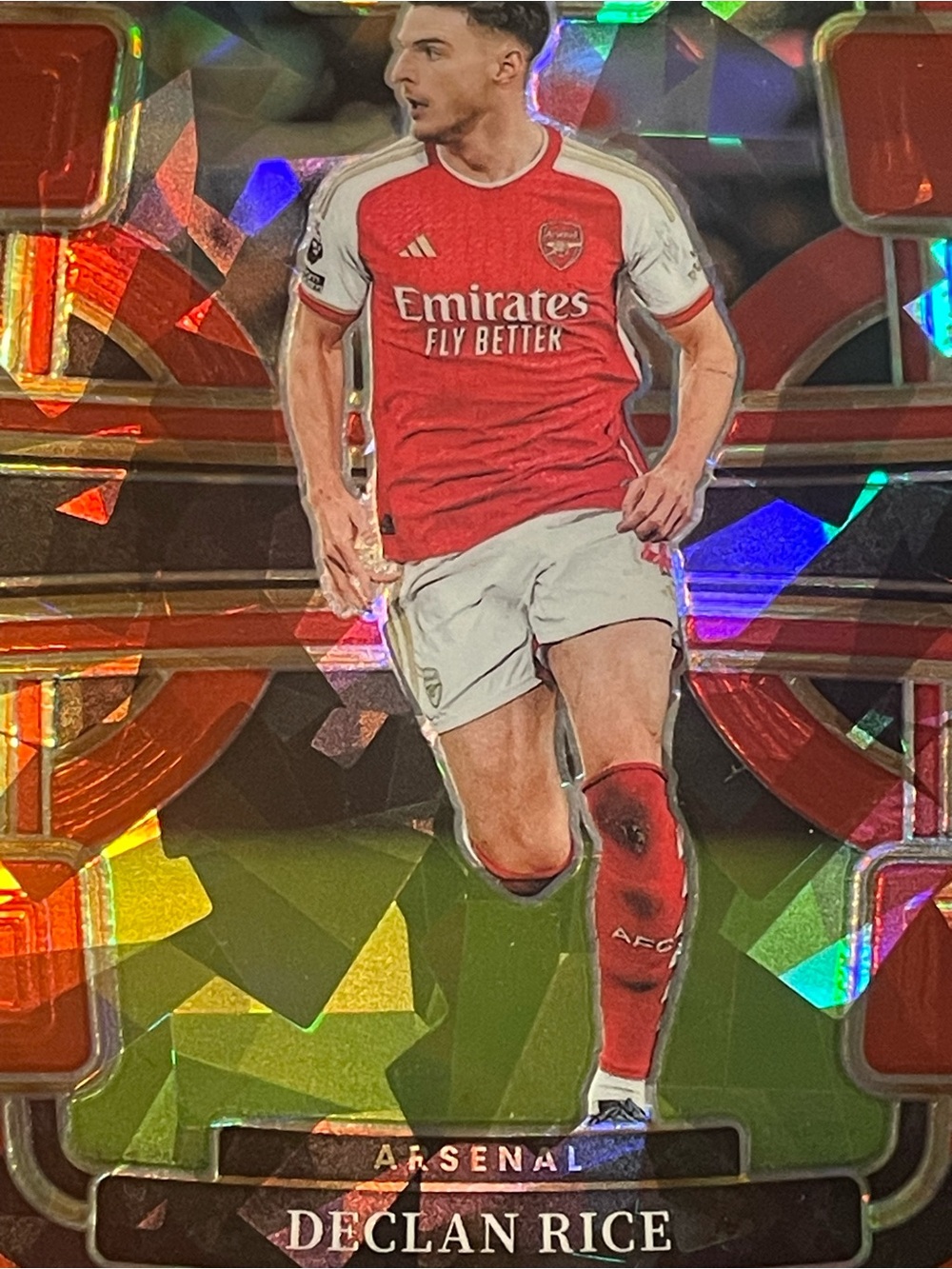 2023/24 Panini Select Declan Rice #6 Terrace Level Red Ice Arsenal Card - Picture 4 of 6